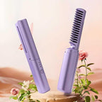 Portable Mini Hair Straightener,Cordless, Rechargeable, Mini Adjustable, Meneflix Hair Straightener Hot Comb