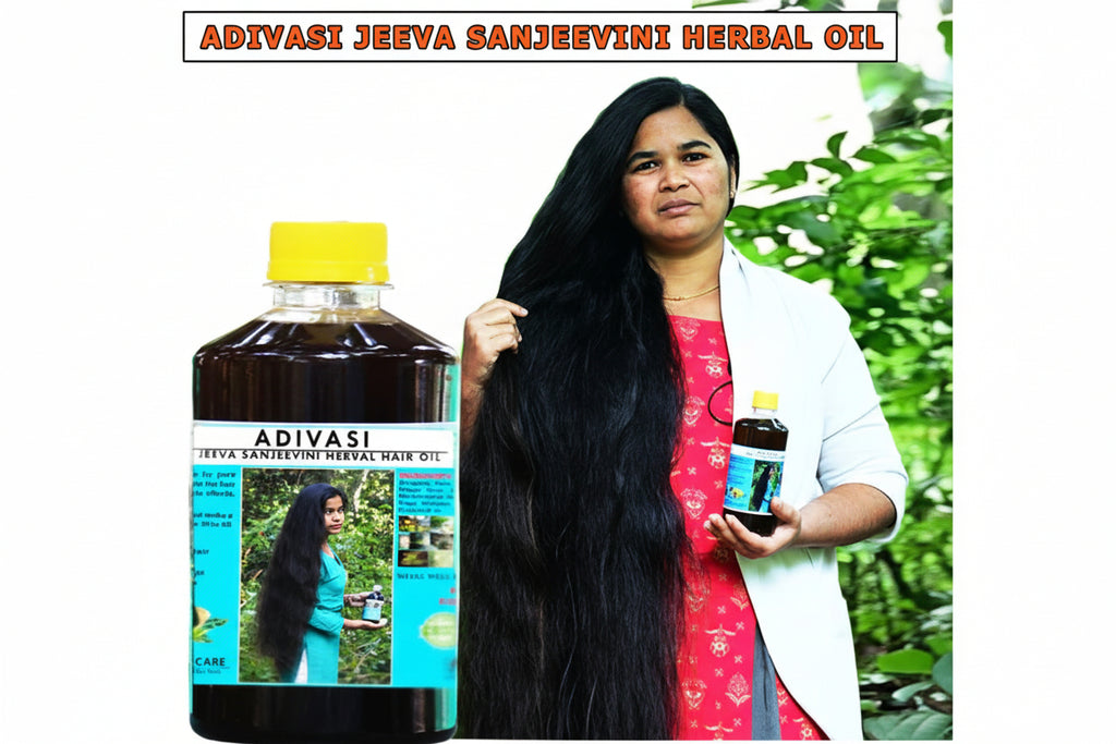 2 Adivasi Herbal Hair Oil Bottle For Men and Women– 100% Natural Tribal Formula for Hair Fall Control, Strong Roots & Healthy Hair (100 ml)