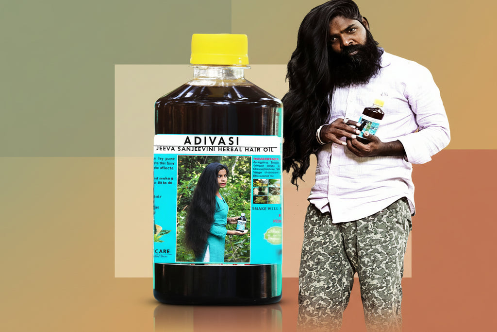 2 Adivasi Herbal Hair Oil Bottle For Men and Women– 100% Natural Tribal Formula for Hair Fall Control, Strong Roots & Healthy Hair (100 ml)