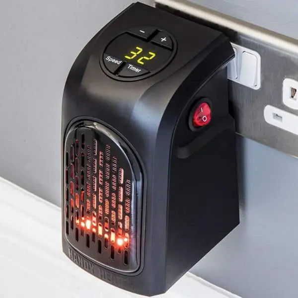 Room Heater Handy Heater for Home, Office, Camper LED Screen 400 Watts Portable Wall Heater Warmer, Mini Blower Heater for Winter