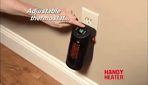 Room Heater Handy Heater for Home, Office, Camper LED Screen 400 Watts Portable Wall Heater Warmer, Mini Blower Heater for Winter